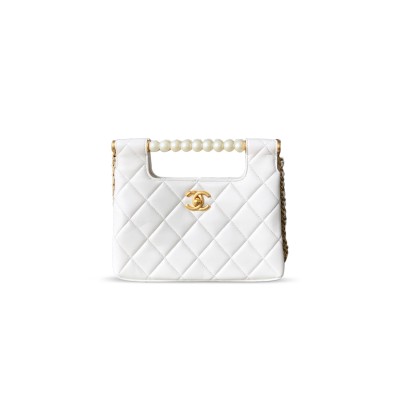 CHANEL PEARL HANDLE BAG AS5413 (24*18*8cm)